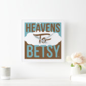 Himmel bis Betsy Quadratische Wanduhr (Zuhause)