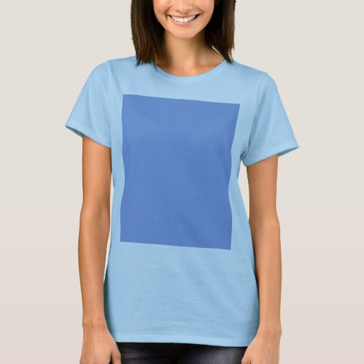 Himmel-Blau-Farbe T-Shirt (Vorderseite)