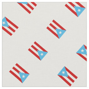 Himmel-Blau: Flagge von Puerto Rico Stoff