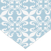 Himmel-Blau French Fleur de Lys Pattern Kurzer Tischläufer (Ecke)