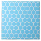 Himmel-Blau-Hexagon 1 Fliese (Vorderseite)