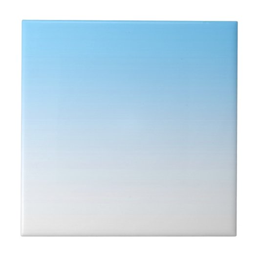 Himmel-Blau-Weiß Ombre Fliese (Vorderseite)