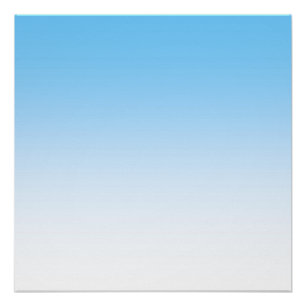 Himmel-Blau-Weiß Ombre Poster