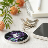 "Himmel-" blauer Schlüsselanhänger (Seite)