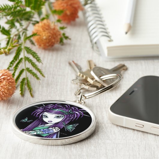 "Himmel-" blauer Schlüsselanhänger (Seite)