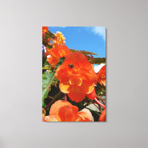 Himmel, Blume und Bienen Leinwanddruck