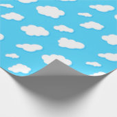 Himmel der blauen und flaumigen weißen Wolken - Geschenkpapier (Ecke)