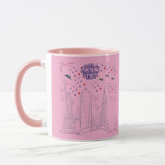 Himmel der Liberty Flames rosa Tasse (Links)