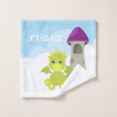 Himmel-Drache-Kindes personalisiert Badhandtuch Set (Waschlappen)