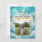 Himmel Engel Lebensfeier Foto  Einladung (Vorderseite)