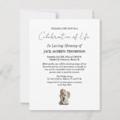 Himmel Engel Lebensfeier Foto  Einladung (Rückseite)