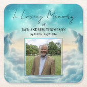 Himmel Engel Lebensfeier Foto  Rechteckiger Pappuntersetzer (Vorderseite)