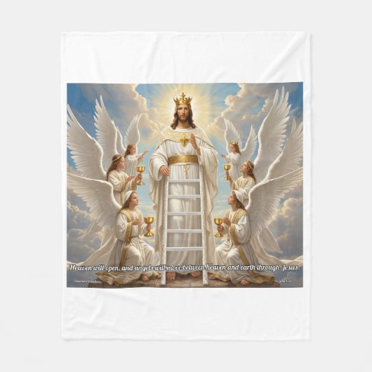 Himmel & Erde–Johannes 1:51 Mitteldecke Christlich Fleecedecke (Vorderseite)