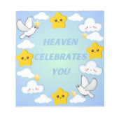 Himmel feiert Sie Christlich Notizblock (Vorderseite)