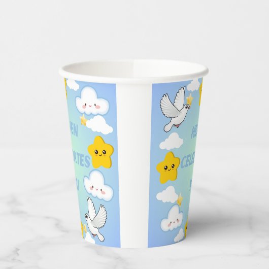 Himmel feiert Sie Christlich Pappbecher (Links)