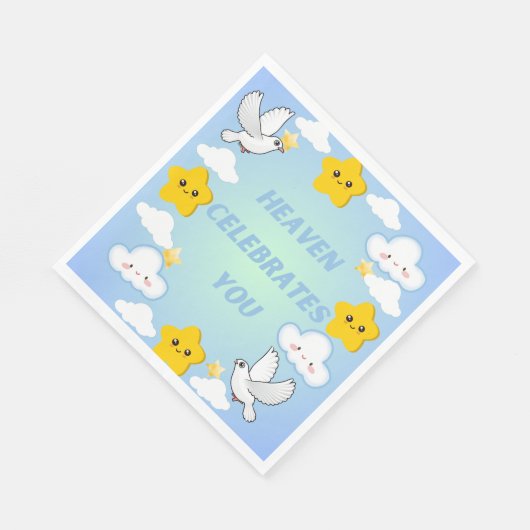 Himmel feiert Sie Christlich Serviette (Ecke)