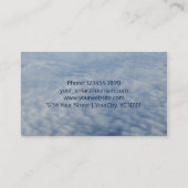 Himmel-Flug-Reise-Agent Visitenkarte (Rückseite)