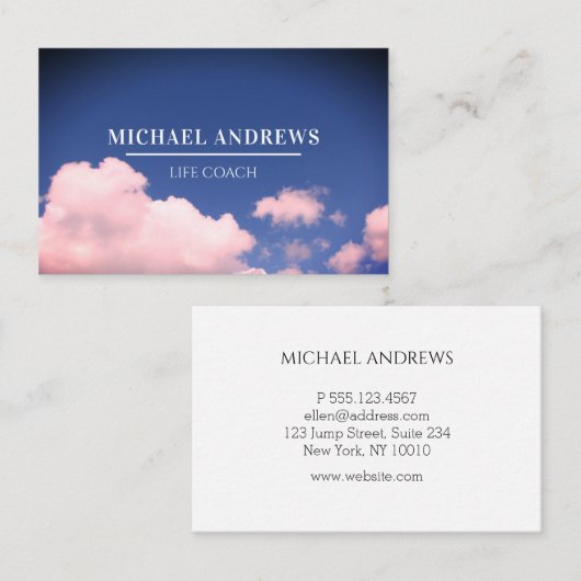 Himmel Foto Visitentenkarte Visitenkarte (Vorne/Hinten)