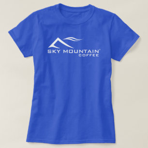 Himmel-Gebirgskaffee-Logo-grundlegender T-Shirt