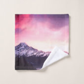 *~* Himmel-Gebirgspurpur-Rosa u. Lavendel-Foto Badhandtuch Set (Waschlappen)