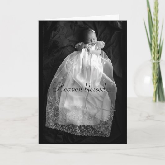 Himmel gesegnete Babykarte Dankeskarte (Vorderseite)