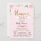 Himmel gesendete Babyeinladung Einladung (Vorderseite)