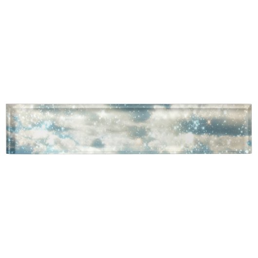 Himmel-Glitzern Namensplakette (Vorderseite)