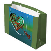 Himmel Große Geschenktüte (Rückseite Schrägansicht)