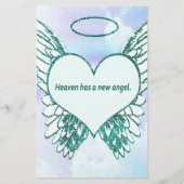 Himmel hat einen neuen Engel Briefpapier (Vorderseite)