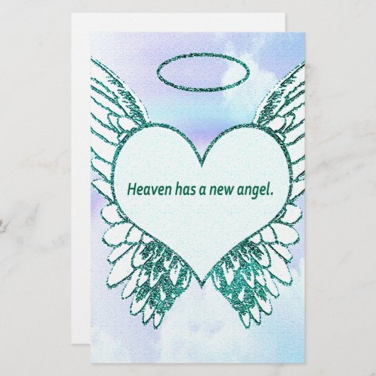 Himmel hat einen neuen Engel Briefpapier (Vorne/Hinten)