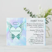 Himmel hat einen neuen Engel Einladung (Stehend Vorderseite)