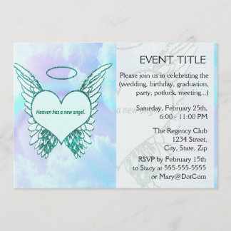 Himmel hat einen neuen Engel Einladung