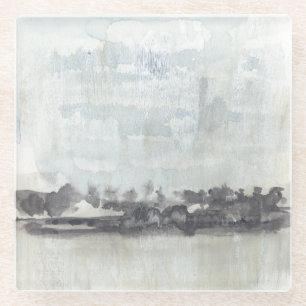 Himmel-Horizont - neutrale Farben Glasuntersetzer