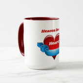 Himmel im Herzen Zwei-Tone-Tasse Tasse (Vorderseite Links)