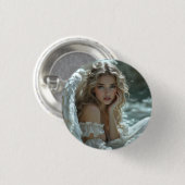 Himmel in den Augen: Engel des ruhigen Wunders Button (Vorne & Hinten)