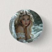 Himmel in den Augen: Engel des ruhigen Wunders Button (Vorderseite)