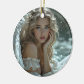 Himmel in den Augen: Engel des ruhigen Wunders Keramik Ornament (Links)