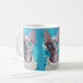 Himmel in den Augen (Sphynx Katze) Kaffeetasse (Vorderseite Links)