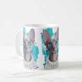 Himmel in den Augen (Sphynx Katze) Kaffeetasse (Vorderseite Links)