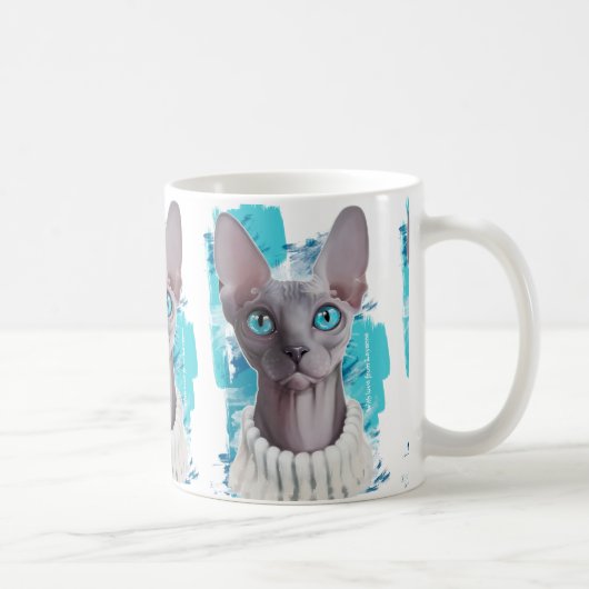 Himmel in den Augen (Sphynx Katze) Kaffeetasse (Rechts)