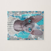 Himmel in den Augen (Sphynx Katze) Puzzle (Horizontal)