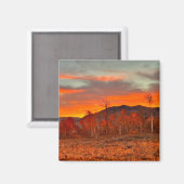 Himmel in Flammen Magnet (Vorderseite/Rückseite)