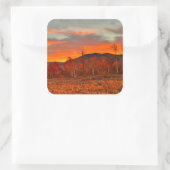 Himmel in Flammen Quadratischer Aufkleber (Tasche)