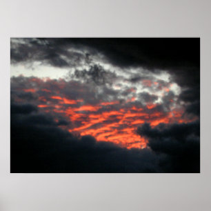 Himmel in Flammen: Sonnenuntergang - Plakat #1