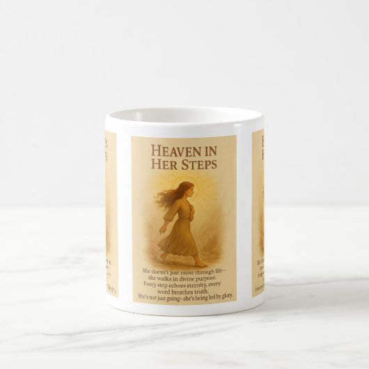 Himmel in ihren Schritten Kaffeetasse (Mittel)