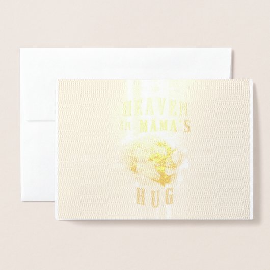 Himmel in Mamas umarmen Orang-Utans Frohe Mutterta Folienkarte (Vorderseite mit Umschlag)