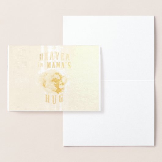 Himmel in Mamas umarmen Orang-Utans Frohe Mutterta Folienkarte (Anzeige)