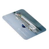 Himmel in Nassau Weißem Text Magnet (Rechte Seite)