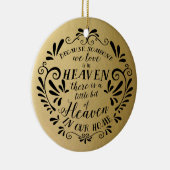 Himmel in unserem Zuhause...Gold Memorial Foto Keramik Ornament (Rechts)