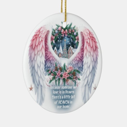 Himmel in unserer Zuhause Angel Wings Keramik Ornament (Rechts)